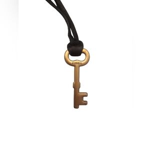 Fossil Key Pendant Bag Charm on Leather Strap